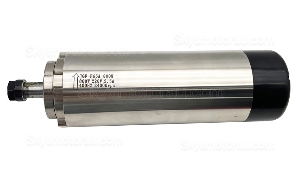 800W VFD Spindle Kit JGF-F65A-800 + H100-0.75 Indc. Air Cooled Spindle Motor + Variable Frequency Drive + 13Pcs ER11 Collet
